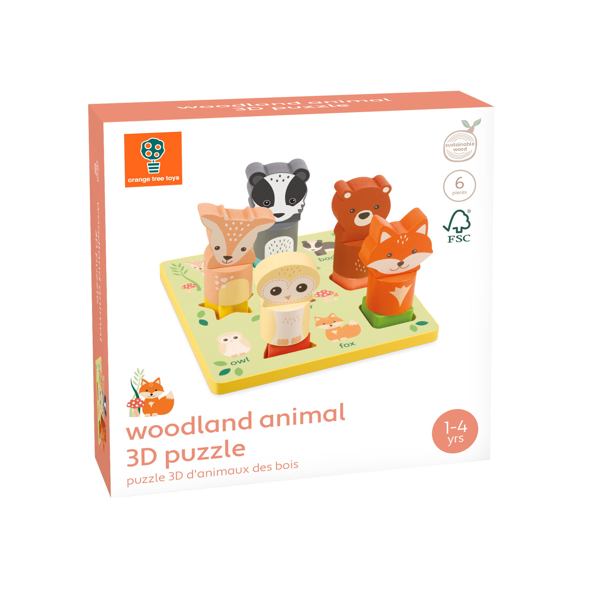 OTT20043 3D Пъзел, животни - Woodland Animals