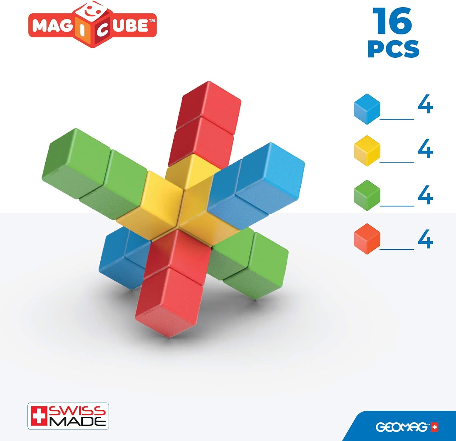 G247 Магнитен конструктор, Geomag, Magicube, Creative, 16 части G247 Магнитен конструктор, Geomag, Magicube, Creative, 16 части