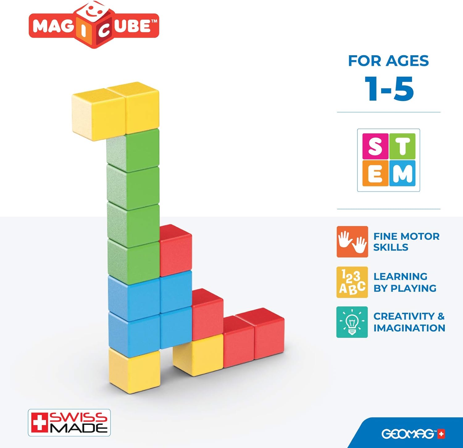 G247 Магнитен конструктор, Geomag, Magicube, Creative, 16 части G247 Магнитен конструктор, Geomag, Magicube, Creative, 16 части