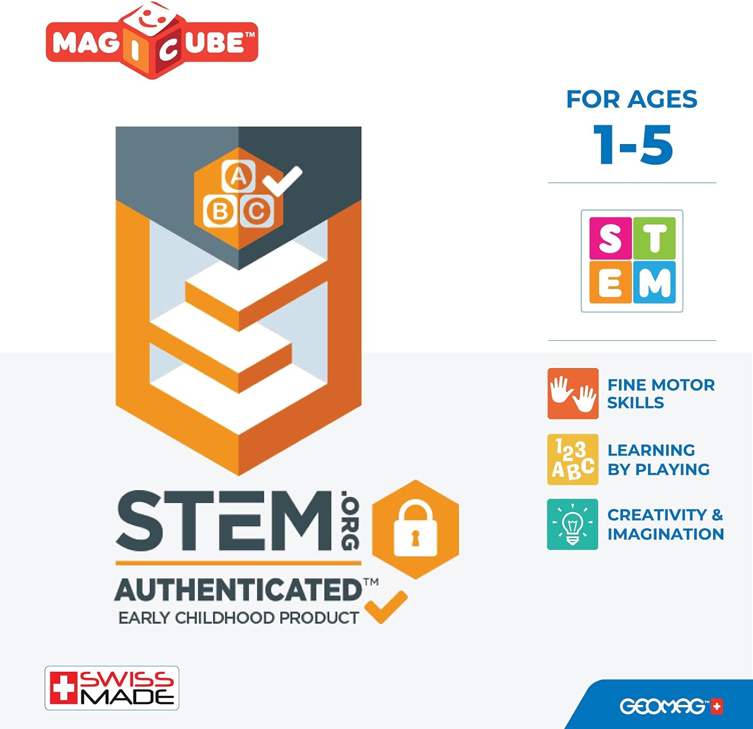 G247 Магнитен конструктор, Geomag, Magicube, Creative, 16 части G247 Магнитен конструктор, Geomag, Magicube, Creative, 16 части