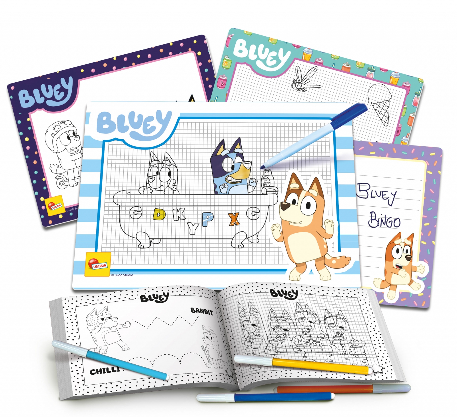 LI99382 Творчески комплект, Lisciani, Bluey, Училище по рисуване