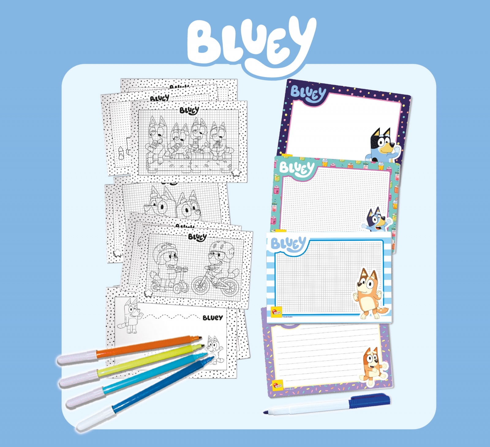 LI99382 Творчески комплект, Lisciani, Bluey, Училище по рисуване