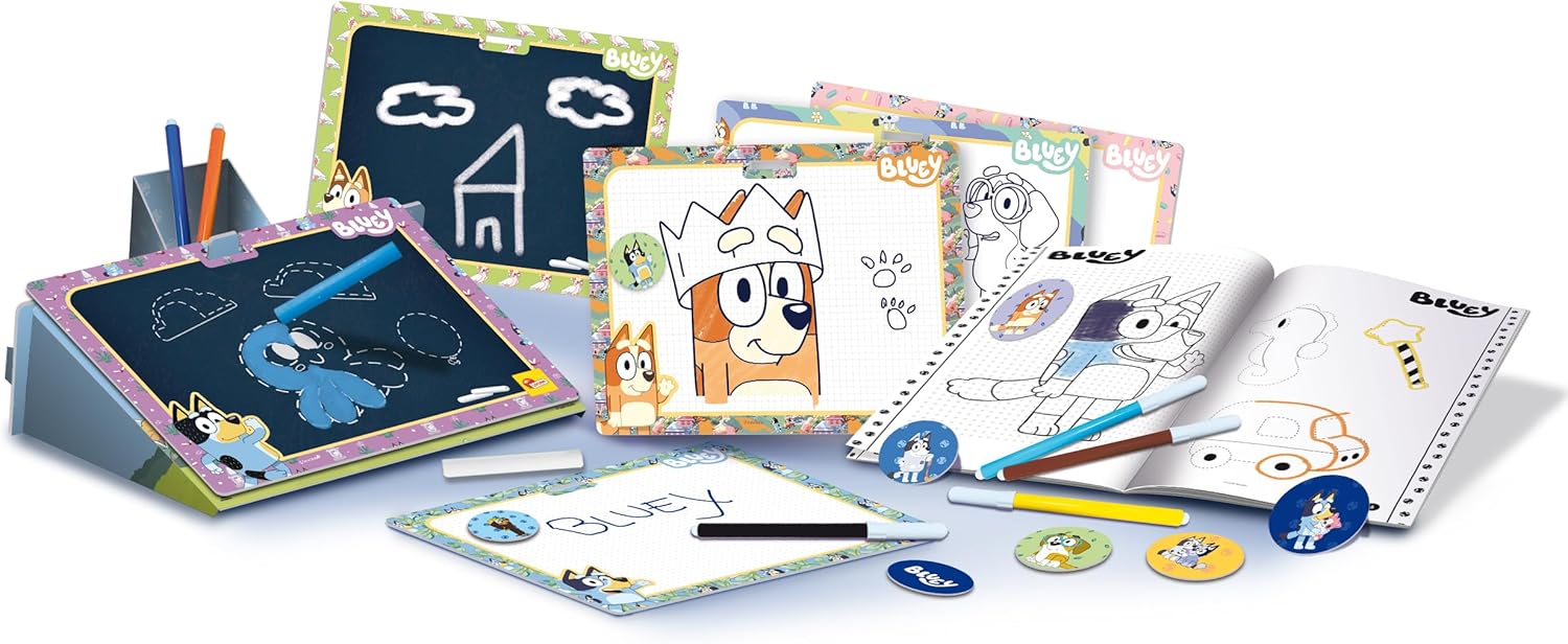 LI104604 Творчески комплект, Lisciani, Bluey, 2 в 1 раница с комплект за рисуване LI104604 Творчески комплект, Lisciani, Bluey, 2 в 1 раница с комплект за рисуване