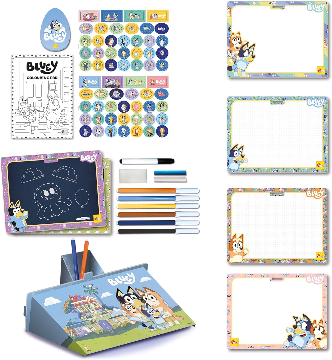 LI104604 Творчески комплект, Lisciani, Bluey, 2 в 1 раница с комплект за рисуване LI104604 Творчески комплект, Lisciani, Bluey, 2 в 1 раница с комплект за рисуване